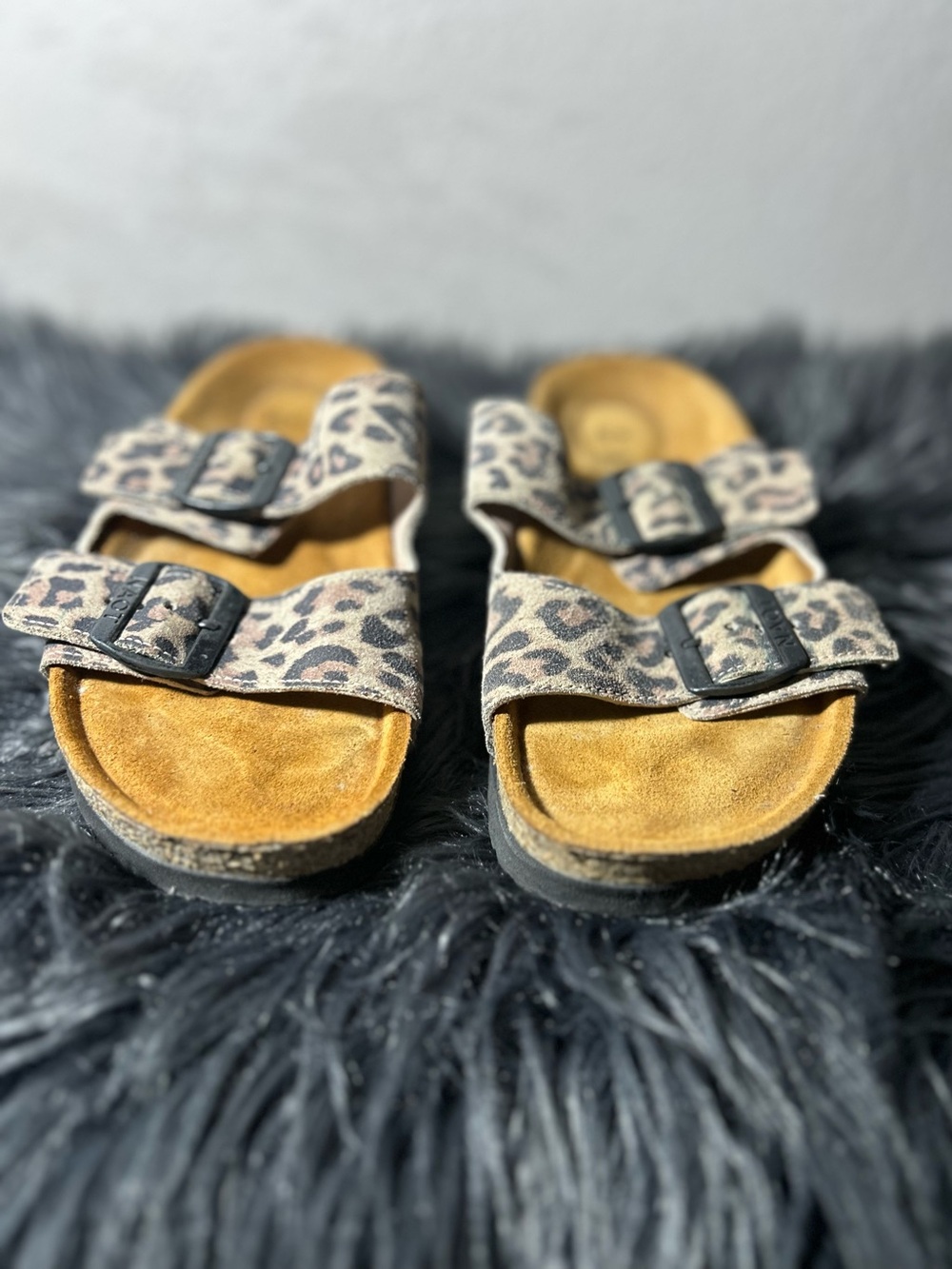Naot Santa Barbara Sandal Cheetah Leopard Print Double-Strap Slide Sandals Sz L6 - Picture 4 of 9